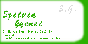 szilvia gyenei business card